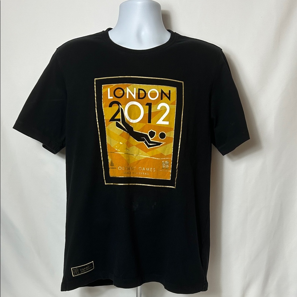 Adidas 2012 London Summer Olympics Volleyball Black Short Sleeve Large T Shirt